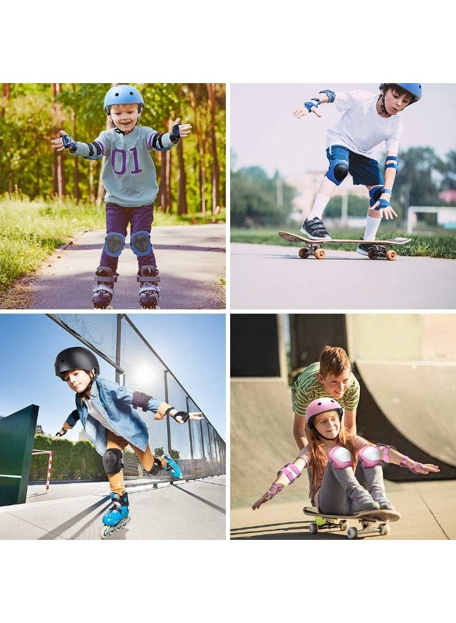 TAPIT Kids Bike Helmet Set with Knee Pads Elbow Pads and Wrist Guards 7 in 1 Kids Protective Gear Set for 2~8yrs Girls and Boys For Skateboarding Biking Roller Skating Rock Climbing (Blue) - Image 5